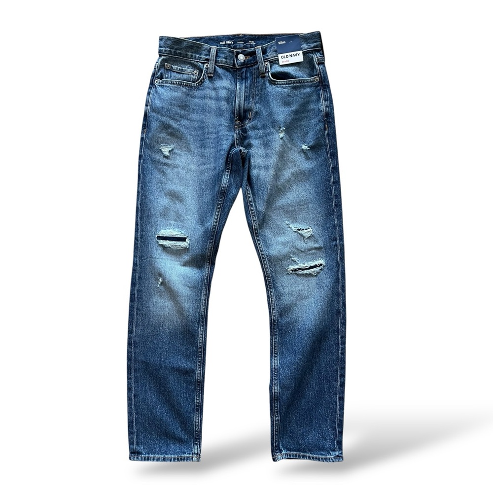 Old Navy Blue Slim Straight Denim, 30